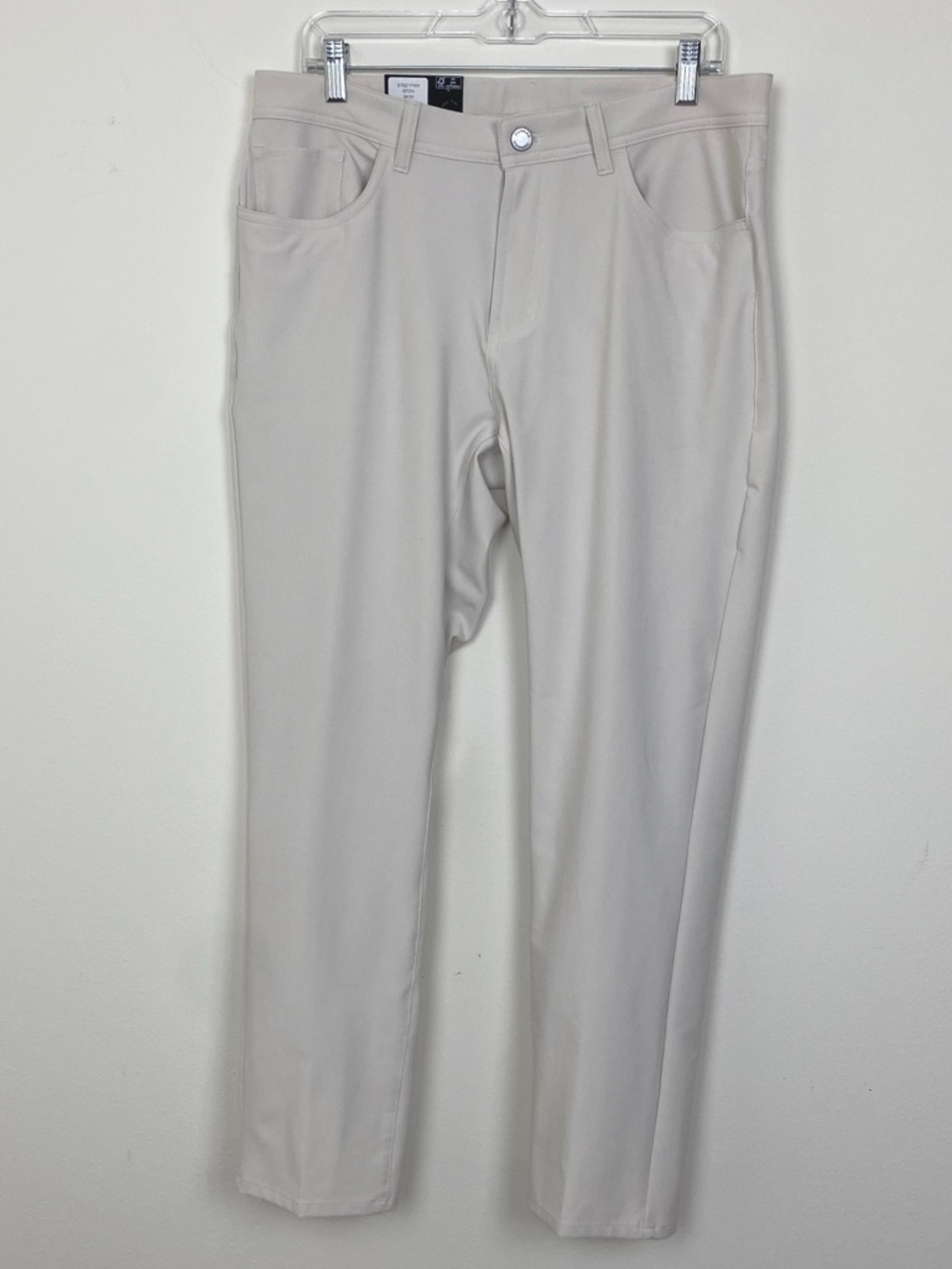 NEW DUNNING GOLF Men's Gray Stretch Performance Flat Front Dress Pants 34x30